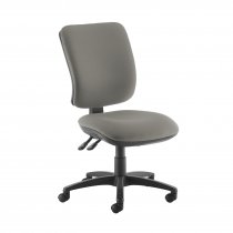 High Back Operator Chair | Slip Grey | Made to Order | No Arms | Senza