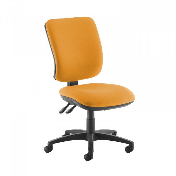 High Back Operator Chair | Solano Yellow | Made to Order | No Arms | Senza