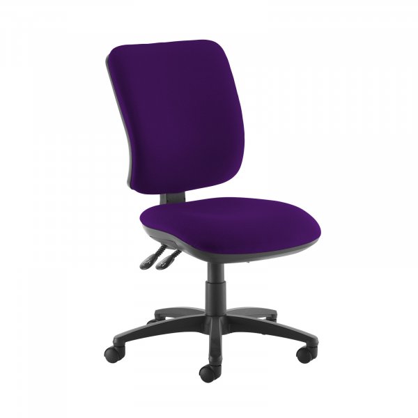 High Back Operator Chair | Tarot Purple | Made to Order | No Arms | Senza
