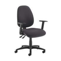 High Back Operator Chair | Blizzard Grey | Made to Order | Height Adjustable Arms | Jota