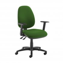 High Back Operator Chair | Lombok Green | Made to Order | Height Adjustable Arms | Jota