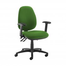 High Back Operator Chair | Lombok Green | Made to Order | Folding Arms | Jota