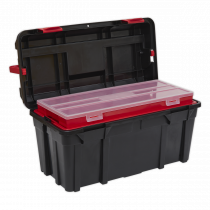 Toolbox | Locking Carry Handle | 290h x 580w x 285d mm | Black & Red | Sealey