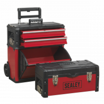 Mobile Toolbox | 3 Compartments | 720h x 495w x 280d mm | Black & Red | Sealey