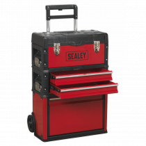 Mobile Toolbox | 3 Compartments | 720h x 495w x 280d mm | Black & Red | Sealey