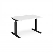 Straight Sit-Stand Desk | 1200 x 800mm | Black Frame | White Top | Elev8 Touch