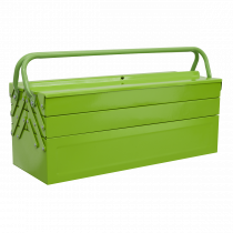 Cantilever Toolbox | 4 Trays | 220h x 530w x 210d mm | Hi-Vis Green | Sealey