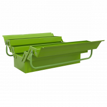 Cantilever Toolbox | 4 Trays | 220h x 530w x 210d mm | Hi-Vis Green | Sealey