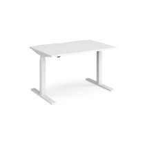 Straight Sit-Stand Desk | 1200 x 800mm | White Frame | White Top | Elev8 Touch