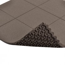 Cushion Link Solid Top Anti Fatigue Mat | Black | General Purpose / 25% Nitrile | Blue Diamond Matting