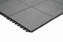 Cushion Link Solid Top Anti Fatigue Mat | Black | 100% Nitrile | Blue Diamond Matting