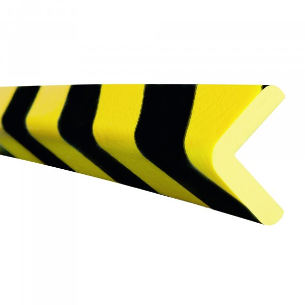 TRAFFIC-LINE Edge Impact Protection Foam | Right Angle Shape | Self-Adhesive | 47/47mm x 5000mm | 12mm Thick | Yellow/Black