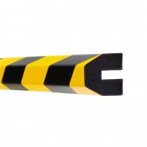 TRAFFIC-LINE Push-Fit Impact Protection Foam | Trapeze Shape | 40mm x 1000mm | 36mm Thick | Yellow/Black