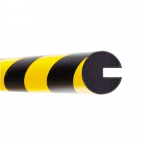 TRAFFIC-LINE Push-Fit Impact Protection Foam | Semi-Circle Shape | 40mm x 1000mm | 40mm Thick | Yellow/Black