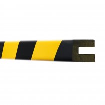 TRAFFIC-LINE Push-Fit Impact Protection Foam | U Profile | 25mm x 1000mm | 30mm Thick | Yellow/Black