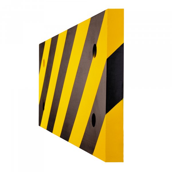 TRAFFIC-LINE Column Impact Protection Pad | For Round Columns | Rectangular Shape | 200mm x 500mm | 20m Thick | Yellow/Black