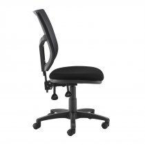 High Mesh Back Operator Chair | Black Seat | No Arms | Altino
