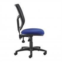 High Mesh Back Operator Chair | Blue Seat | No Arms | Altino