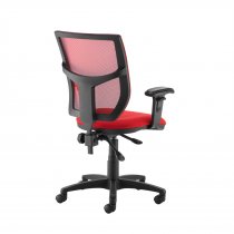 High Coloured Mesh Back Operator Chair | Red | Height Adjustable Arms | Altino
