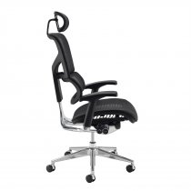 Ergo Posture Chair | Mesh Back | Black | Chrome Base | Adjustable Headrest