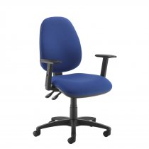 High Back Operator Chair | Blue | Height Adjustable Arms | Jota