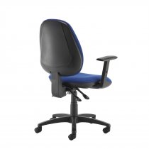 High Back Operator Chair | Blue | Height Adjustable Arms | Jota