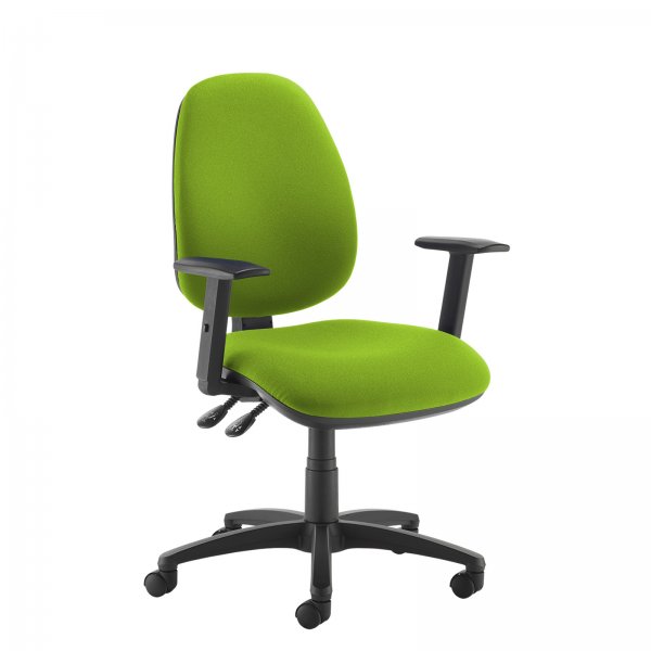 High Back Operator Chair | Madura Green | Made to Order | Height Adjustable Arms | Jota