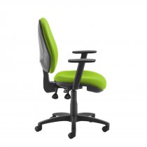 High Back Operator Chair | Madura Green | Made to Order | Height Adjustable Arms | Jota