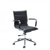 Executive Chair | Faux Leather | Medium Back | Black | Bari