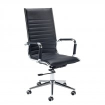 Executive Chair | Faux Leather | High Back | Black | Bari
