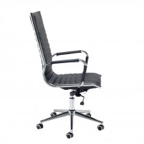 Executive Chair | Faux Leather | High Back | Black | Bari