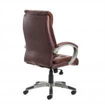 Manager Chair | Leather Faced | High Back | Brown | Catania