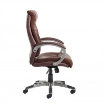 Manager Chair | Leather Faced | High Back | Brown | Catania