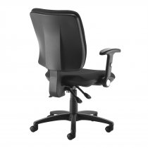 High Back Operator Chair | Black | Folding Arms | Senza