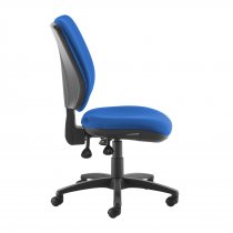 High Back Operator Chair | Blue | No Arms | Senza