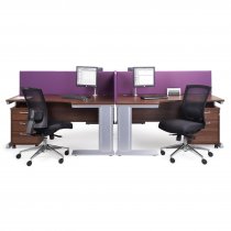 Straight Desk | Cable Management Legs | 1200w x 800d mm | Walnut Top | Vivo