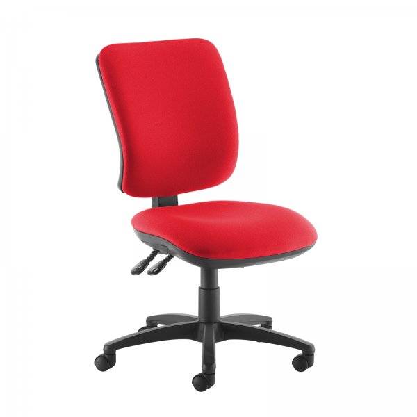 High Back Operator Chair | Panama Red | Made to Order | No Arms | Senza