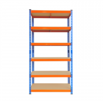 Extra Heavy Duty Storage Racking | 1800h x 900w x 300d mm | 300kg Max Weight per Shelf | 6 Levels