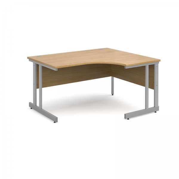 Ergonomic Desk | Right Hand | 1400mm Wide | Oak Top | Momento