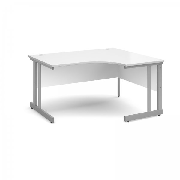 Ergonomic Desk | Right Hand | 1400mm Wide | White Top | Momento