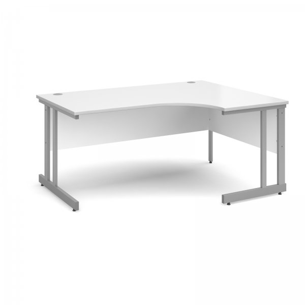 Ergonomic Desk | Right Hand | 1600mm Wide | White Top | Momento