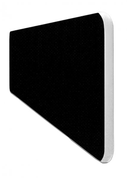 Oblong Desktop Screen | 400h x 600w mm | Rounded Corners | Black | Impulse