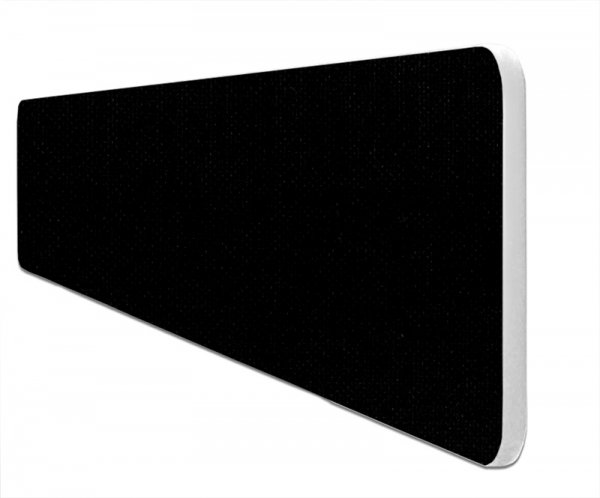Oblong Desktop Screen | 400h x 1500w mm | Rounded Corners | Black | Impulse