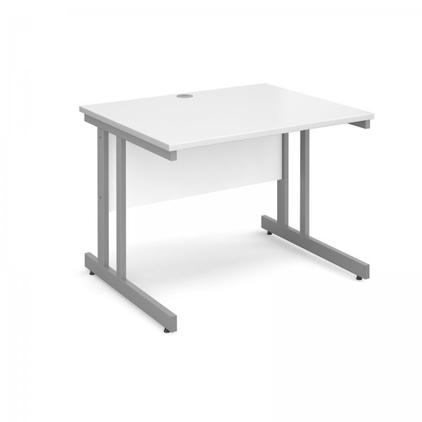 Straight Desk | 1000mm Wide | White Top | Momento