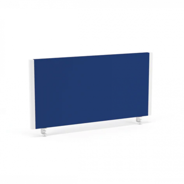 Bench Screen | 400h x 800w mm | Blue Fabric | White Frame | Evolve Plus