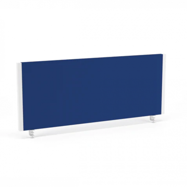 Bench Screen | 400h x 1000w mm | Blue Fabric | White Frame | Evolve Plus