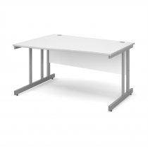 Wave Desk | Left Hand | 1400mm Wide | White Top | Momento