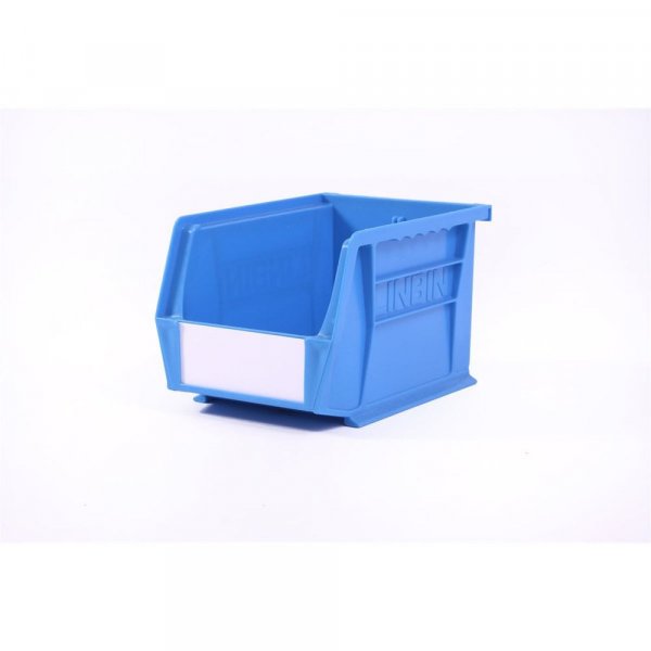 Linbins Standard Storage Bins | Pack of 10 | Size 4 | 130h x 140w x 210d mm | Blue