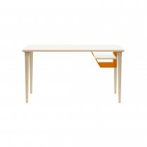 Office Desk | 1400 x 600mm | Plywood & Steel | Bisley Orange | Bisley Poise