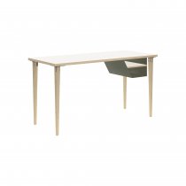 Office Desk | 1400 x 600mm | Plywood & Steel | Olive Green | Bisley Poise